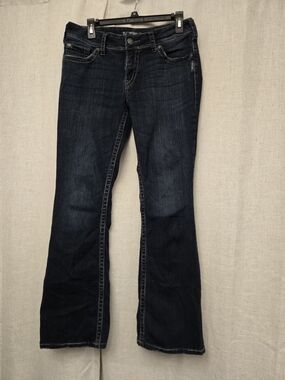 Silver Jeans Suki Surplus Bootcut Jeans Women's W30 L32 Dark Wash Flap Pockets